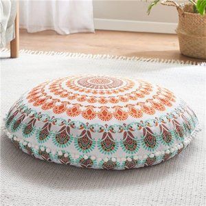 32 Inch Round Floor Pillow, Large Meditation Pouf Cushion , Memory Foam Stuffer